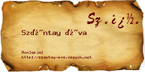 Szántay Éva névjegykártya